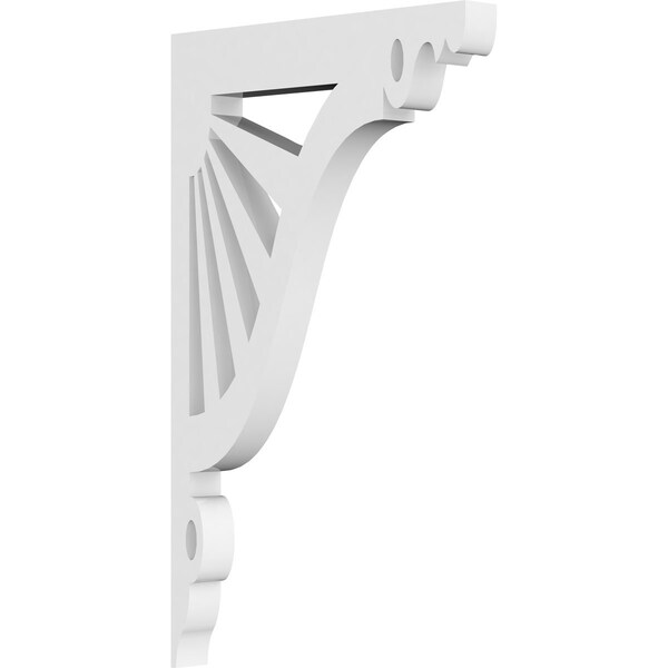 Ekena Millwork Marshall Architectural Grade PVC Bracket, 5/8"W X 5 1/2"D X 9"H BKTP01X05X09MA - main